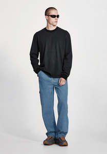 HEAVY LS TEE, VINTAGE BLACK