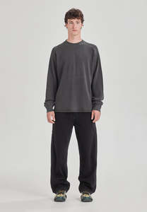 HEAVY WAFFLE LS, VINTAGE GREY