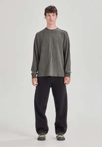 HEAVY WAFFLE LS, VINTAGE FOG