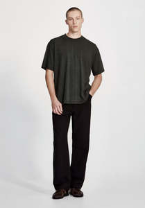 HEMP JERSEY STUDIO TEE, VINTAGE BLACK
