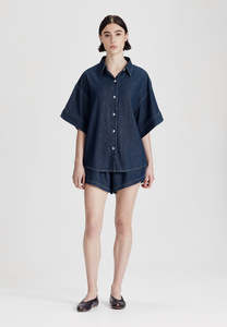 Shirts Women: BOYFRIEND SHIRT, DARK CHAMBRAY