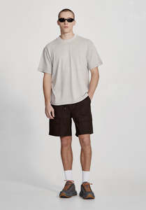 Bottoms Mens: DRILL UTILITY SHORT, BLACK