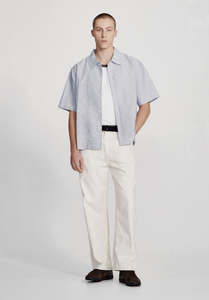 MENS BOX FIT SHIRT, BLUE STRIPE