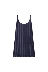 Vacances Holiday 25: Palermo Low Back Dress - Washed Navy / White Stripe