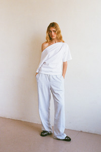 Tops: Asymmetrical Top - White