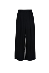 Trousers: Calvin Cropped Trouser - Black