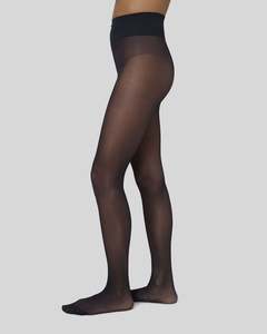 Swedish Stockings: Malva Ladder Resistant Tights - Black