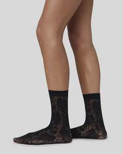 Lily Lace Socks - Black