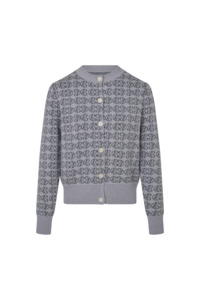 CPD Monogram Cardigan - Sky/Navy
