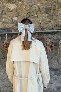 Georgie Hair Bow - Sage Gingham