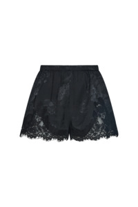 Commonplaceessentials: Evie Lace Jacquard Mini Short - Black