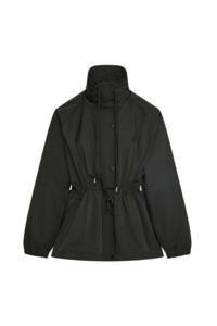 Commonplaceessentials: Pull In Nylon Windbreaker - Black