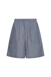 Commonplaceessentials: Static Striped Short - Navy/White
