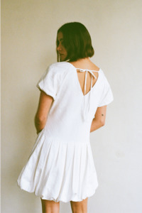 Commonplaceessentials: Esme Jacquard Puff Dress - Cream