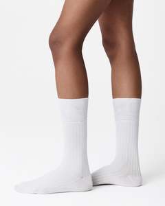 New Arrivals: 2-Pack Edna Cotton Socks - White