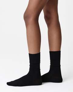 New Arrivals: 2-Pack Edna Cotton Socks - Black