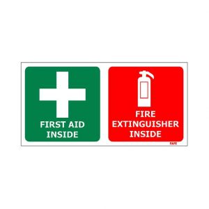First Aid & Fire Extinguisher Sticker