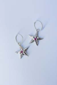 Bebe Mae: Star Earrings | Silver/Zircon