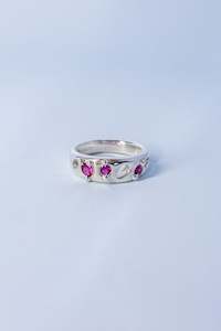 Cavity Ring | Silver/Ruby