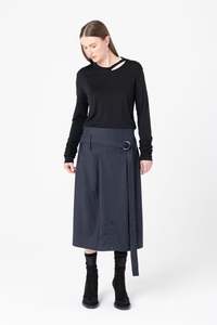 Skirts: Transform Skirt | Charcoal Stripe