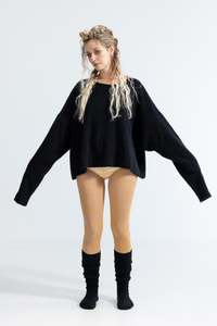 Knitwear: U Crop | Black