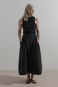Skirts: Draw Skirt | Black Nylon