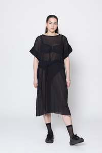 Sale Company Of Strangers: Borderline Dress | Black Crinkle