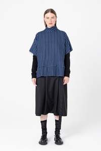 Fax Tee | Denim Stripe