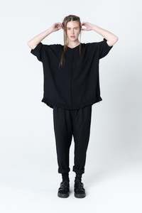 Dance Tee | Black Seersucker
