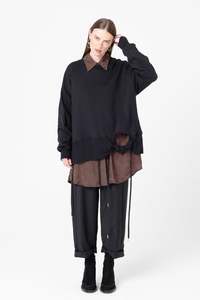 Tangle Sweater | Black Sweatshirting