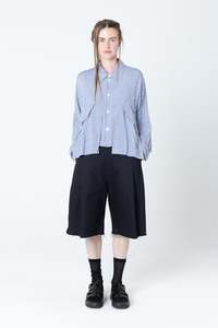 Poised Shirt Jacket | Blue Stripe