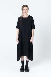 Court Dress | Black Seersucker