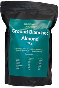 Grocery Baking: Nothing Naughty Ground Blanched Almonds 1Kg