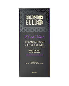 Grocery Chocolate: Solomons Gold Dark Velvet 65% 85g