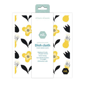 Grocery Cleaning: Nil Eco Dish Cloth - Yellow Flower
