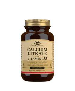 Solgar Calcium Citrate with Vit D3 60's