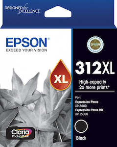 312 314: Epson 312XL High Capacity Black Ink Cartridge