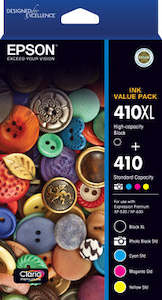 410XL Epson Black plus 4 Standard Colours Value Pack