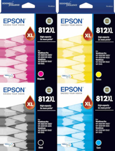 812XL Epson High Capacity Ink Cartridge Set of 4