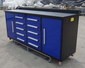 Work Benches: 10 DRAW, 2 CUPBOARD BLUE WORK BENCH! SOLD OUT!