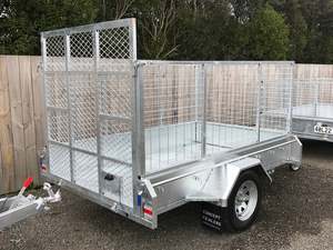 Frontpage: 8x5 Single Axle 900mm Cage High Ramped Tilt Trailer - GIVE US A CALL