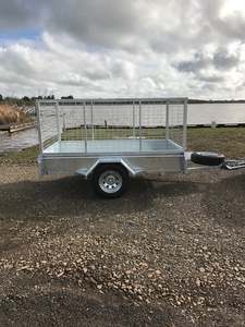 Frontpage: 8x5 Single Axle 900mm High Caged Tilt Trailer - GIVE US A CALL