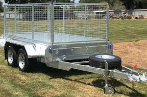 10x5 Tandem Braked: 10x5 TANDEM BRAKED CAGED TRAILER 2500kgs GVM