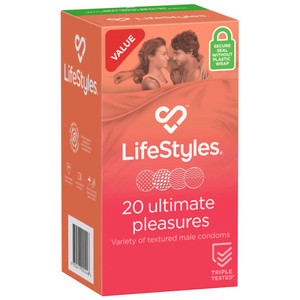 Products: LifeStyles ULTIMATE Pleasures Condoms - 20 Pack