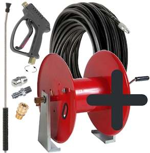 Sauro Rossi Magnum Baby 2000 hose reel with 30 m x 10 mm (3/8 inch) water blaste&hellip;