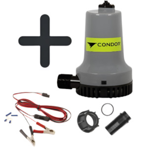 Calf Milk Pumps: Ketta DC-2312 12v submersible pump kit 1 inch BSP(M) port with 2.4 m wiring kit 30 lpm 5.1 m head