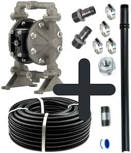 Aro PD05A-AAS-FTT-B 1/2 inch NPT(F) aluminium air diaphragm drum pump kit (PTFE &hellip;