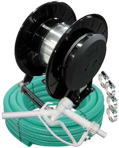 Ketta XL retractable hose reel kit with 10 m x 25 mm (1 inch) green SD hose and &hellip;