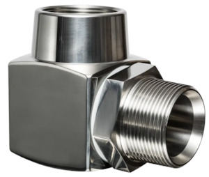 Plumbing Fittings: Ketta XT series 1 inch 316 stainless steel elbow swivel 275 bar (4000 psi)