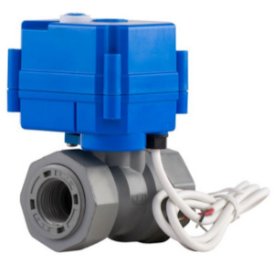 Plumbing Ball Valves: Ketta BAP 1/2 inch BSP(F) PVC auto return electric ball valve 0-10 bar 9~24v AC/DC